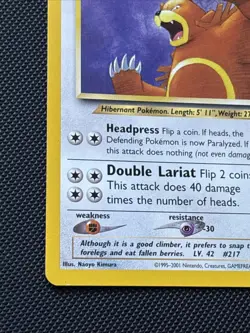 Pokemon Tcg Ursaring 34/75 Neo Discovery Non-Holo Rare LP - Image 5