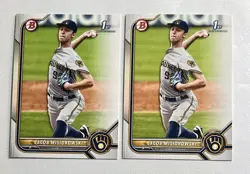 JACOB MISIOROWSKI lot of 2 RCs! 2022 Bowman Draft #BD-132 Brewers Young Star! - Image 1