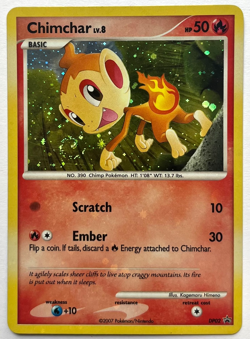 Chimchar Promo Diamond and Pearl Promos DP02 Fire Holo Pokemon Card LP - Image 1