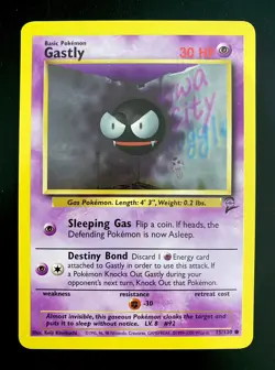 Gastly 75/130 Base Set 2 - Common Pokemon Card TCG - WOTC - Near Mint - Image 1