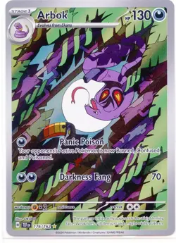 Pokemon Card arbok 176/162 temporal forces full art special illustration sir - Image 1