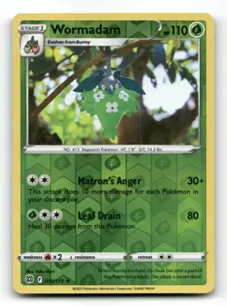 Wormadam 010/172 - Brilliant Stars Reverse Holo - Pokemon Card NM/M - Image 1