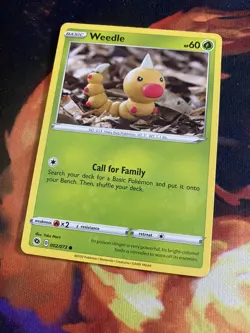 Weedle 002/073 Common Champions Path Pokemon Card Near Mint - Image 1