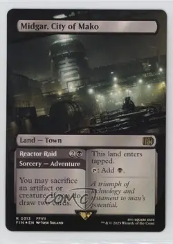 Midgar City of Mako (Borderless) Foil Magic: Final Fantasy FIN #0313 - Image 1