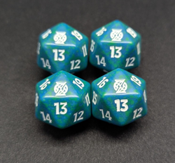 Quandrix D20 (4 Set) - MTG Magic: The Gathering - Strixhaven Spindown Die Dice - Image 1