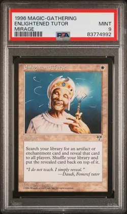 Enlightened Tutor - Mirage - MTG - Mint - PSA 9. POP 21. More MTG in Store - Image 1