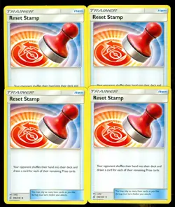 Pokemon RESET STAMP 206/236 Unified Minds - - MINT 4X - Image 1