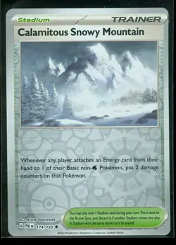 Pokemon CALAMITOUS SNOWY MOUNTAIN 174/193 Paldea Evolved - Rev Holo - MINT - Image 1