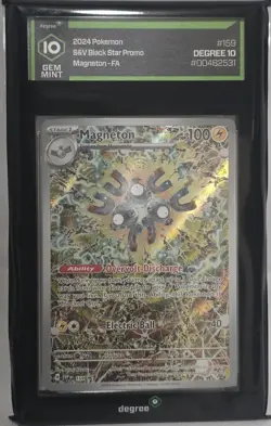 Pokemon SVP EN Magneton Surging Sparks ETB Promo Card #159 DEGREE 10 GEM MINT - Image 2