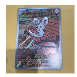 Pokemon Minccino Illustration Rare Holo 152/086 Sv: Black Bolt Tail Slap 2025 - Image 1