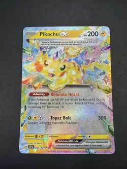 POKEMON PIKACHU EX 057/191 DOUBLE RARE SURGING SPARKS NM - Image 1