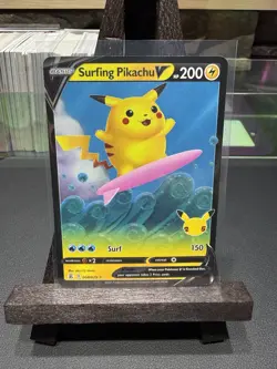 Surfing Pikachu V (Full Art) Holo 008/025 Pokemon Celebrations TCG - Image 3