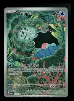 Clamperl 195/182 Destined Rivals 2025 IR Holo Rare Pokemon Card TCG - Image 1