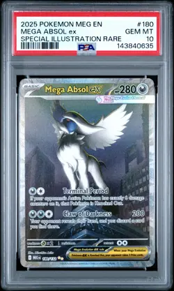 PSA 10 Mega Absol EX 180/132 Special Illustration Rare Mega Evolutions Pokemon - Image 1