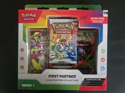 Pokemon First Partner Illustration Collection Series 1 Box Promo Booster - Image 1