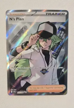 The Pokemon Company N's Plan 163/086 SV: Black Bolt Full Art Holo Trainer - Image 1