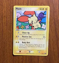 2006 Pokemon TCG Plusle Holo Rare 5/17 Pop Series 3 LP-MP - Image 1