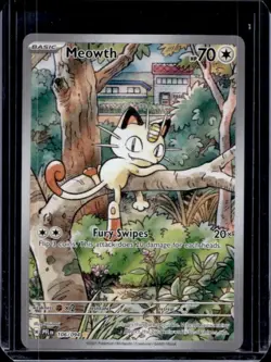 2025 Pokemon Phantasmal Flames Meowth Illustration Rare #106/094 - Image 1