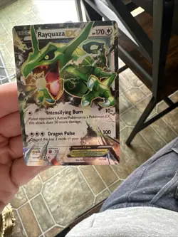 Pokemon TCG Rayquaza EX Pokemon Roaring Skies 75/108 Holo NM - Image 3
