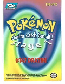 Pokemon Dratini #147 Holo Foil E10 of 12 Blue Label Topps 1999 - Image 4