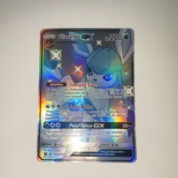 Pokemon Glaceon GX Shiny Holo Rare Full Art Hidden Fates SV55/SV94 2019 Card - Image 1