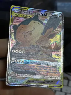 Eevee & Snorlax GX SM169 Black Star Promo 2019 Tag Team Alt Art Pokemon Card TCG - Image 4