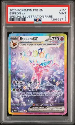 2025 POKEMON PRE EN-PRISMATIC EVOLUTIONS #155 ESPEON EX PSA 9 - Image 1