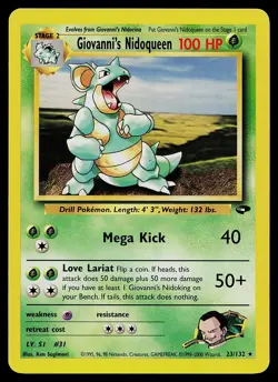 Pokemon Card - Giovanni's Nidoqueen Gym Challenge 23/132 Rare - Image 1