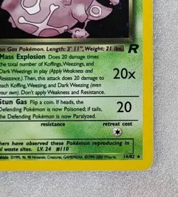 Dark Weezing 14/82 LP/MP Team Rocket Holo Unlimited Pokemon TCG - Image 5