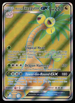 Alolan Exeggutor GX 107/111 Full Art Ultra Rare Crimson Invasion Pokemon NM - Image 1