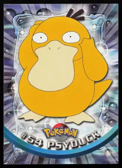 Psyduck #54 Topps Trading Cards Series 1 Black Logo Pokemon NM - Image 1