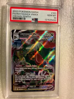 PSA 10 Pokemon SWSH FA/Rayquaza VMax #101 Crown Zenith - Image 1