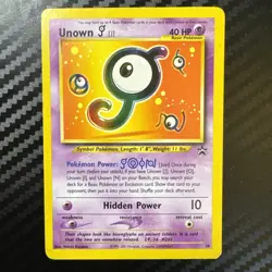 Pokemon TCG Unown J38 Black Star Promo Card Heavily Played - Image 1