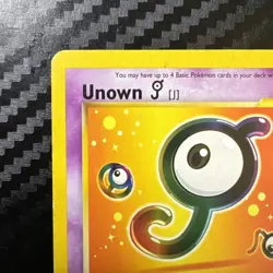 Pokemon TCG Unown J38 Black Star Promo Card Heavily Played - Image 2