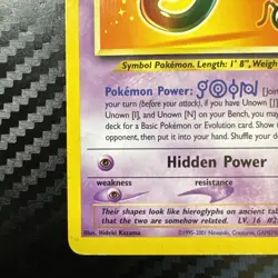 Pokemon TCG Unown J38 Black Star Promo Card Heavily Played - Image 4