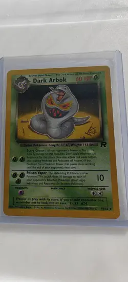 2000 DARK ARBOK W Stamped Pokemon Card Promo - Team Rocket 19/82 WOTC Rare - Image 1