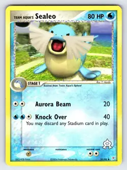 Team Aqua's Sealeo 31/95 2004 EX Team Magma Vs. Team Aqua Pokemon Card - Lp/Mp - Image 1