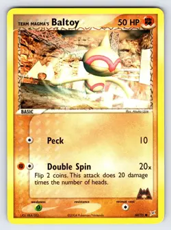 Team Magma's Baltoy 60/95 EX Team Magma Vs. Team Aqua Pokemon Card Common Nm/Vlp - Image 1