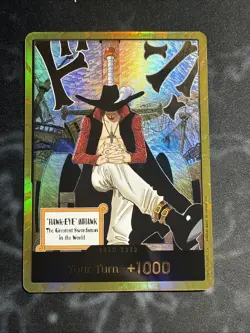 OP14 Gold DON!! Card Hawk Eye Mihawk The Azure Seas Seven One Piece CCG ENGLISH - Image 1