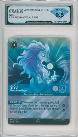 Lorcana Rise of Floodborn SISU DIVINE WATER DRAGON #214 Enchanted💎DSG 9.5 Mint+ - Image 1