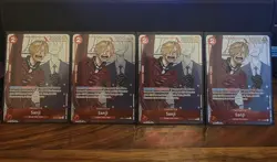 4x one piece Sanji OP01-013 Alt Art Promotion Card - Image 1