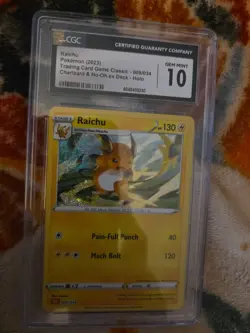 CGC GEM MINT 10 Raichu 009/034 Pokemon Trading Card Game Classic - CLC English - Image 1