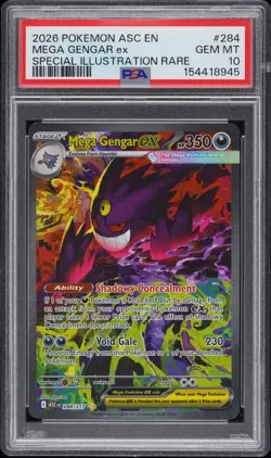 2026 POKEMON ASC EN-ASCENDED HEROES #284 MEGA GENGAR EX PSA 10 - Image 1