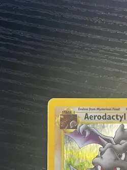 Pokemon TCG Aerodactyl 1/62 Fossil Set Vintage Holo Rare Card WOTC 1999 MP - Image 3