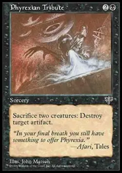 Phyrexian Tribute - Medium Play MTG Mirage - Image 1