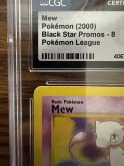2000 Pokemon Black Star Promos #8 Mew Pokemon League CGC 10 PSA 10 Quality - Image 2