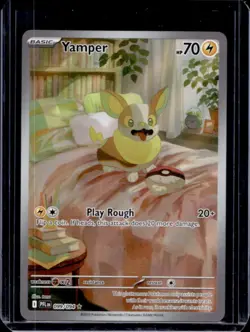2025 Pokemon Phantasmal Flames Yamper Illustration Rare #099/094 - Image 1