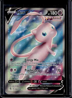 2021 Pokemon SWSH Fusion Strike Mew V #250/264 - Image 1