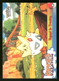 Togepi in Trouble 45 Black Topps Pokemon TOPPS PIkachu's Vacation - Image 1