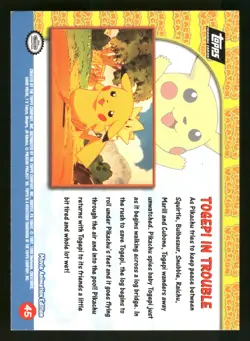 Togepi in Trouble 45 Black Topps Pokemon TOPPS PIkachu's Vacation - Image 2